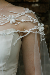 Bridal wedding cape hand made n Truro Cornwall