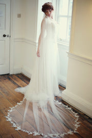 Handmade lace edged veil, Truro Cornwall UK