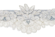 Blue beaded French lace and hand dyed wedding garters UK Wedding garters Cornwall