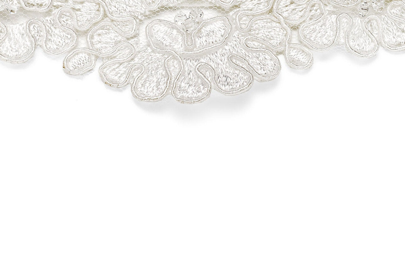 Lace wedding garters UK Handmade in Cornwall