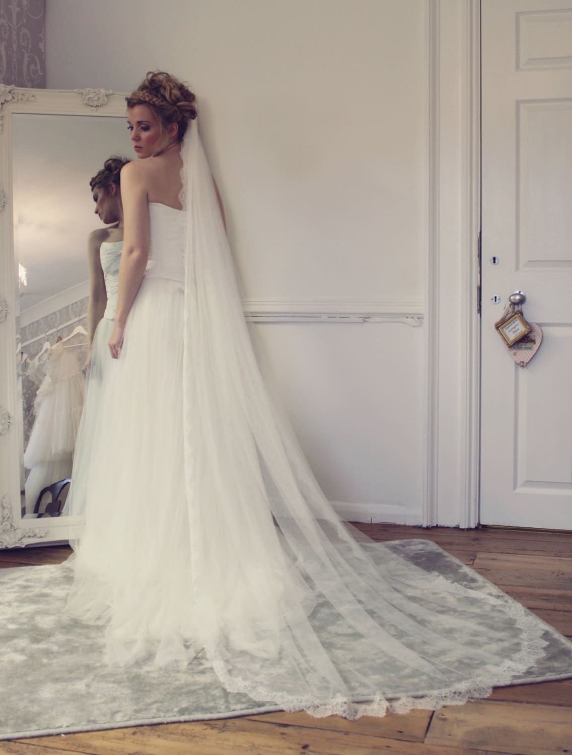 Soft tulle wedding veil, handmade in Truro, Cornwall, UK