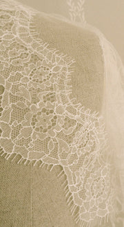 Chantilly lace wedding veils, Truro, Cornwall handmade in the UK