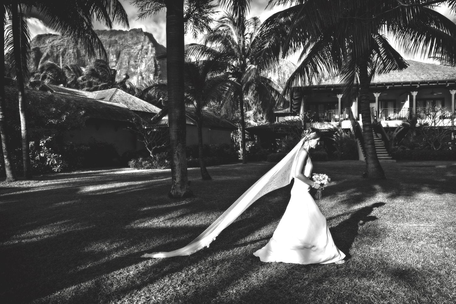 Wedding veil, Truro, Cornwall, UK