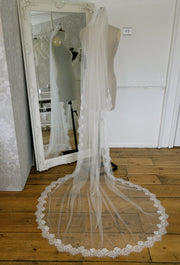Long wedding veils handmade in Truro, Cornwall, UK